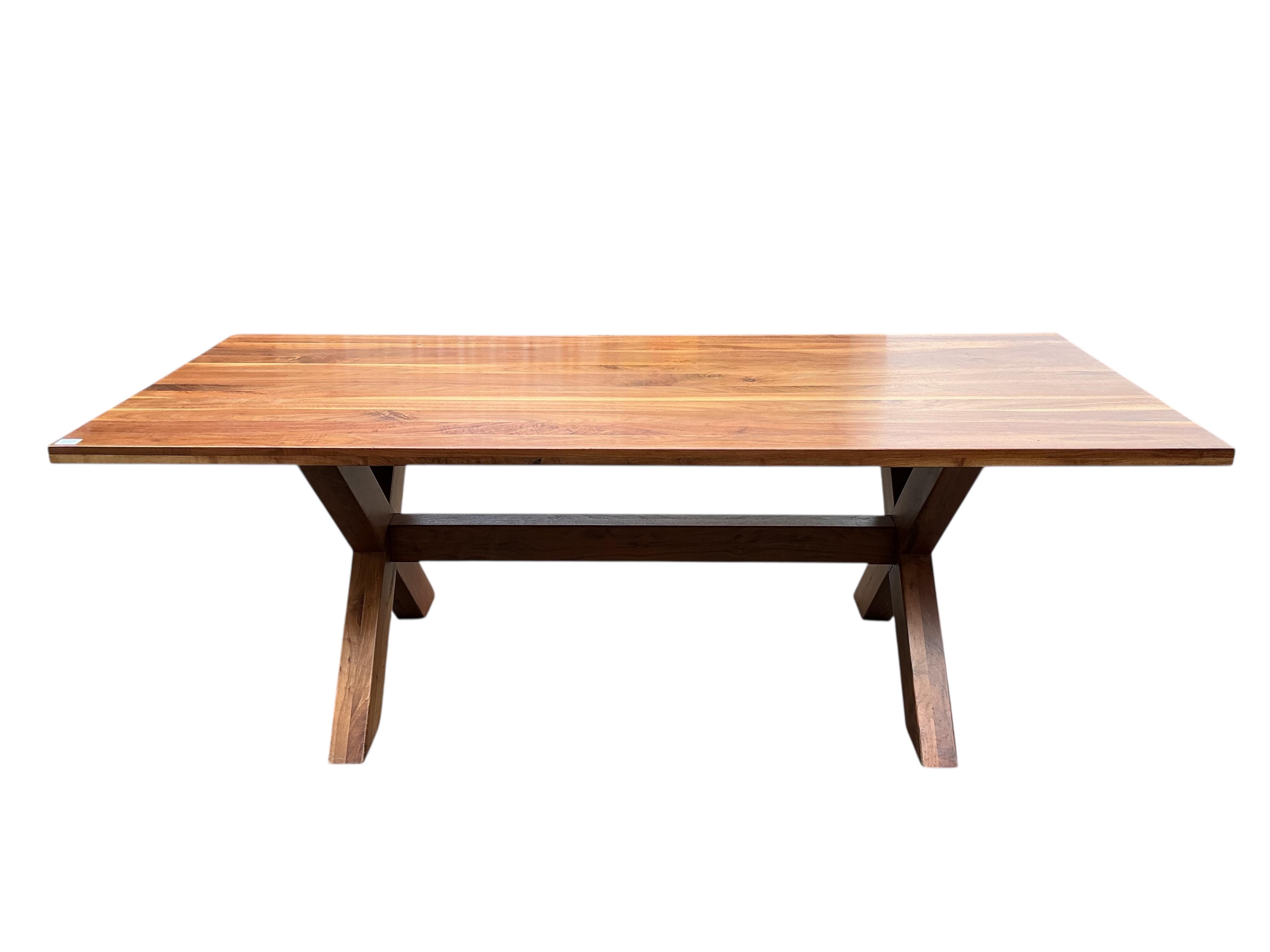 A Heals 'Kris' rectangular solid walnut dining table, width 220cm, depth 95cm, height 75cm